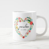 Grande Tasse Elegant Heart Shape Flowers Grandma Est (Droite)