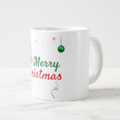 Grande Tasse Elégant Joyeux Noël Arbre de Noël Design de vacanc (Devant droit)