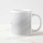 Grande Tasse Élégant moderne élégant Gris Nom rouge (Droite)
