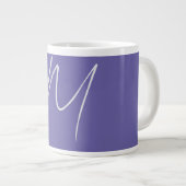 Grande Tasse Élégant Moderne Monogramme de Nom Propre (Devant droit)