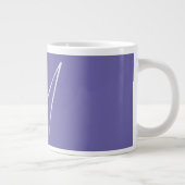 Grande Tasse Élégant Moderne Monogramme de Nom Propre (Droite)