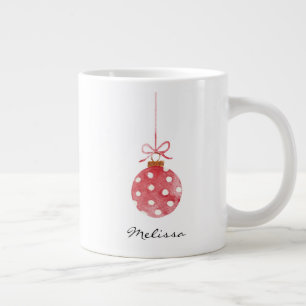 Grande Tasse Élégant Noël Fêtes Nom personnalisé
