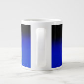 Grande Tasse Élégant noir bleu minimaliste Nom Titre (Dos)