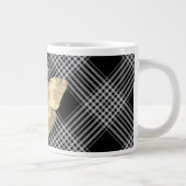 Grande Tasse Élégant papillon noir et blanc doré (Droite)