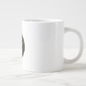 Grande Tasse Élégant Script moderne Noir et Or Noël (Droite)