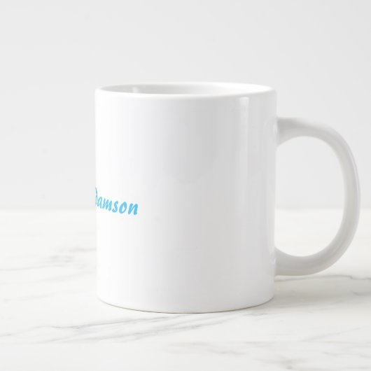 Grande Tasse Élégant style rétro Ciel bleu blanc (Droite)