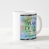Grande Tasse Élégante 43ème anniversaire du Mariage Opal (Devant droit)