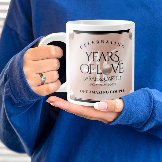 Grande Tasse Élégante célébration du 46e anniversaire du Mariag