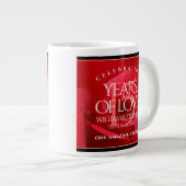 Grande Tasse Élégante fête du 15e anniversaire du Mariage Rose (Devant droit)