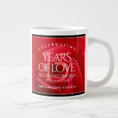 Grande Tasse Élégante fête du 15e anniversaire du Mariage Rose (Droite)