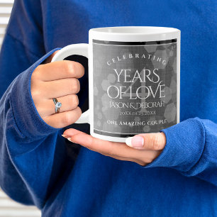 Grande Tasse Élégante fête du 4e anniversaire du Mariage de lin