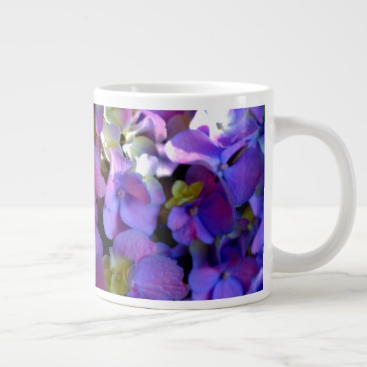 Grande Tasse Elégante magenta rose violet foncé hydrangées flor (Droite)