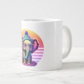 Grande Tasse Eléphant bébé mignon avec lunettes et Beanie (Devant droit)