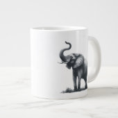 Grande Tasse Eléphant majestueux avec tronc élevé (Devant droit)