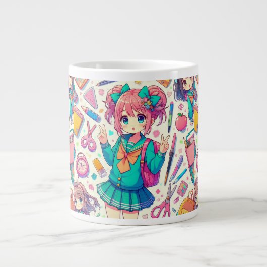 Grande Tasse élève d'anime (Devant)