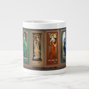 Grande Tasse Élisabeth Sonrel Art Nouveau Maiden Bird Series