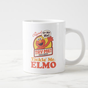 Grande Tasse Elmo qui fait coucou graphique rétro Tickle Me Elm