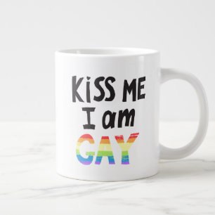 Grande Tasse Embrasse-moi je suis gay