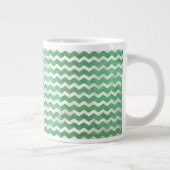 Grande Tasse Emerald Cream Chevron Motif (Droite)