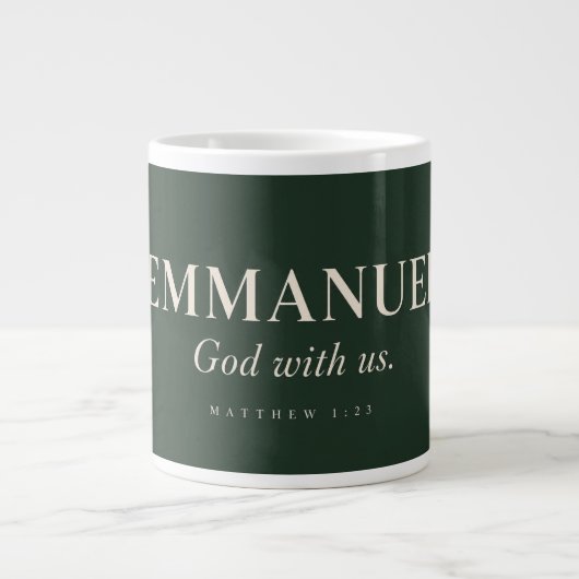 Grande Tasse EMMANUEL | Matthieu 1:23 | Noël (Devant)