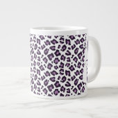 Grande Tasse Empreinte de léopard mauve léger (Devant droit)