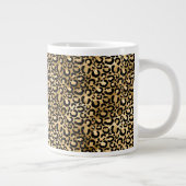 Grande Tasse Empreinte de léopard noir glam or (Droite)