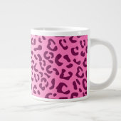 Grande Tasse Empreinte de léopard rose élégant (Droite)