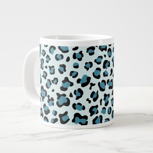 Grande Tasse Empreinte de léopard, Spots de léopard, Leopard bl (Devant gauche)
