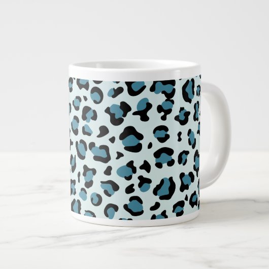 Grande Tasse Empreinte de léopard, Spots de léopard, Leopard bl (Devant droit)