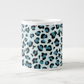 Grande Tasse Empreinte de léopard, Spots de léopard, Leopard bl (Devant)