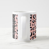Grande Tasse Empreinte de léopard, Spots, Leopard Rose, Votre N (Dos)