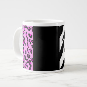 Grande Tasse Empreinte de léopard, Zebra Print, Poster de anima