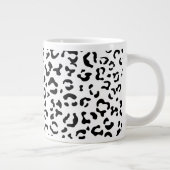 Grande Tasse Empreinte de léopard, Zones Léopard, Noir Et Blanc (Droite)