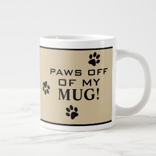 Grande Tasse Empreintes de Patte de Chien Mignon Typographie Dr