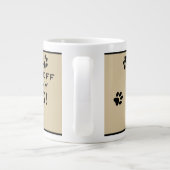 Grande Tasse Empreintes de pattes de chiens mignons Paw's Off F (Dos)
