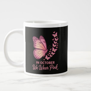 Grande Tasse En octobre Papillon Rose Poitrine
