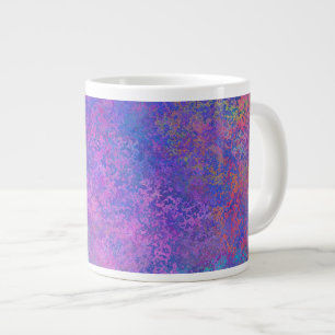 Grande Tasse Encre d'alcool arc-en-ciel, Abstrait coloré
