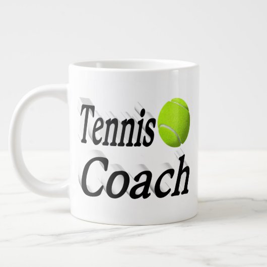 Grande Tasse Entraîneur de tennis demi-texte (Gauche)