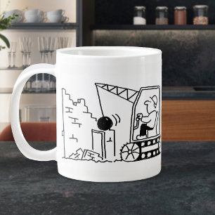 Grande Tasse Entrepreneur de démolition dessin animé