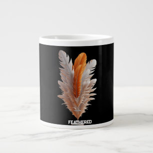 Grande Tasse Équilibre de Dualité Plume de Lumière Ambre & Ivoi
