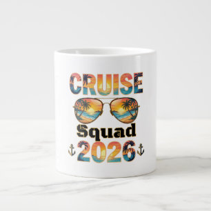 Grande Tasse Équipe de croisière 2026 - Coucher de soleil rétro