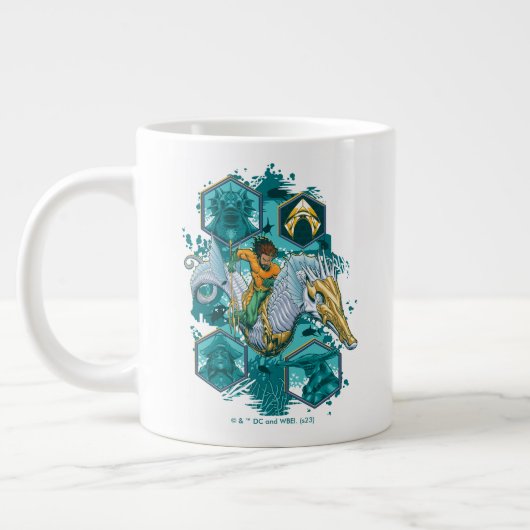 Grande Tasse Équitation Aquaman À Cheval Dans Les Royaumes (Gauche)