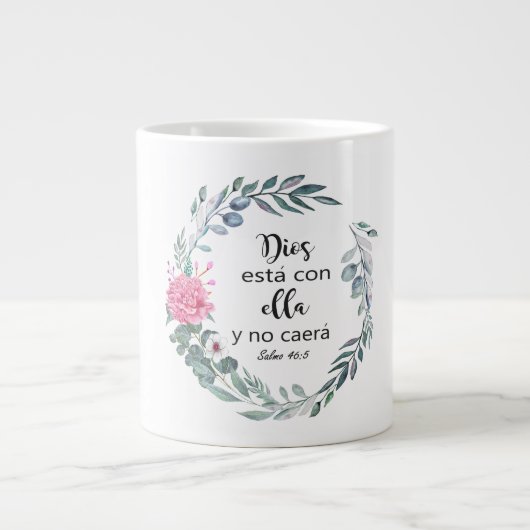 Grande Tasse espagnol, bible, verset de la bible espagnole, dio (Devant)