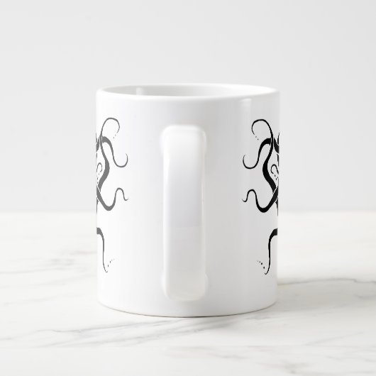 Grande Tasse Espèces Aliens Tatouage Tribal Design - noir (Dos)