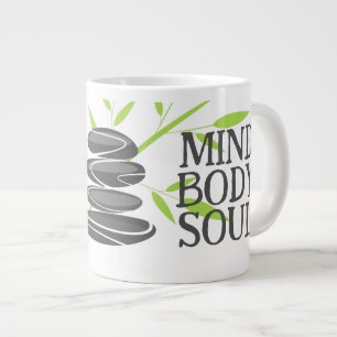 Grande Tasse Esprit âme zen cailloux et bambou