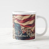 Grande Tasse Esprit de liberté en rouge, blanc et bleu (Droite)