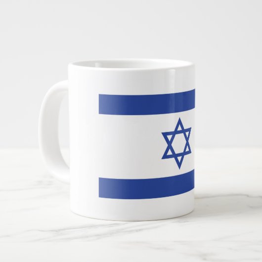Grande Tasse Etat d'Israël Drapeau, Étoile de David Juifs (Devant gauche)
