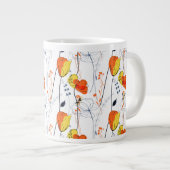 Grande Tasse Été tropical | Belles fleurs jaunes Design (Devant droit)