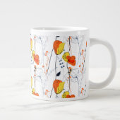 Grande Tasse Été tropical | Belles fleurs jaunes Design (Droite)