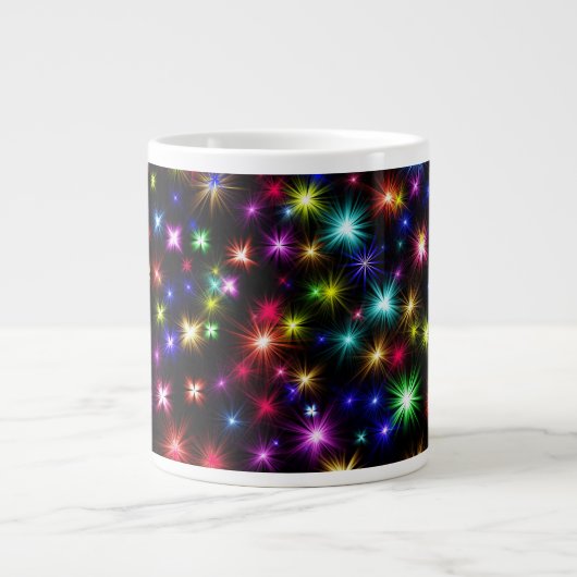 Grande Tasse Étoiles colorées Feu d'artifice Design-27317 (Devant)
